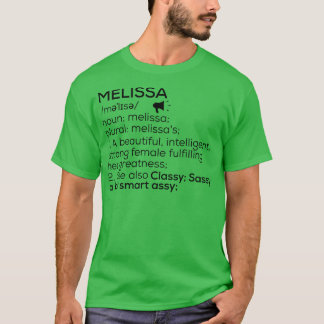 T-shirt Melissa Nom Définition Melissa Nom Femme