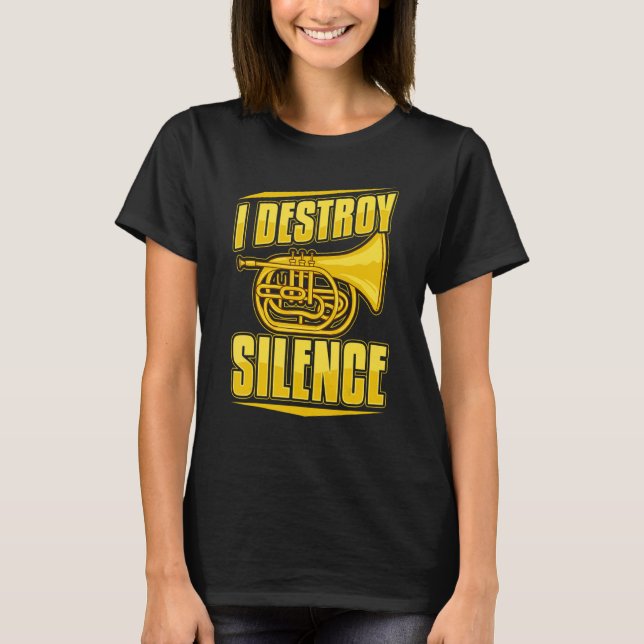 T-shirt Mellophone Instrument Music Player Beginner Lesson (Devant)