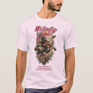 T-shirt Mélodie du Violon Artistique Ser de la Lune Sleepl