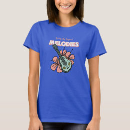 T-shirt Mélodies tropicales Ukulele Floral Art