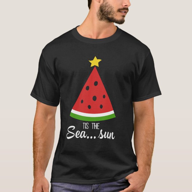 T-shirt Melon Arbre De Noël C'Est La Mer (Devant)