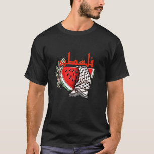 T-shirt Melon d'eau de Palestine Keffiyeh Patriotisme pale