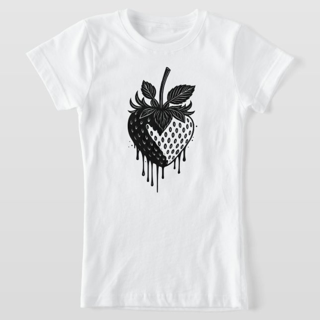 T-Shirt Melting Drip Strawberry Artwork (Poser)