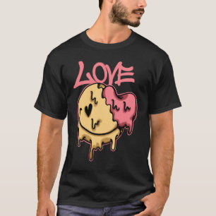 T-shirt Melting Smiley avec amour streetwear