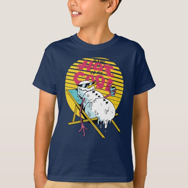T-shirt Melting Snowman tellement chaud pour être cool (Devant)