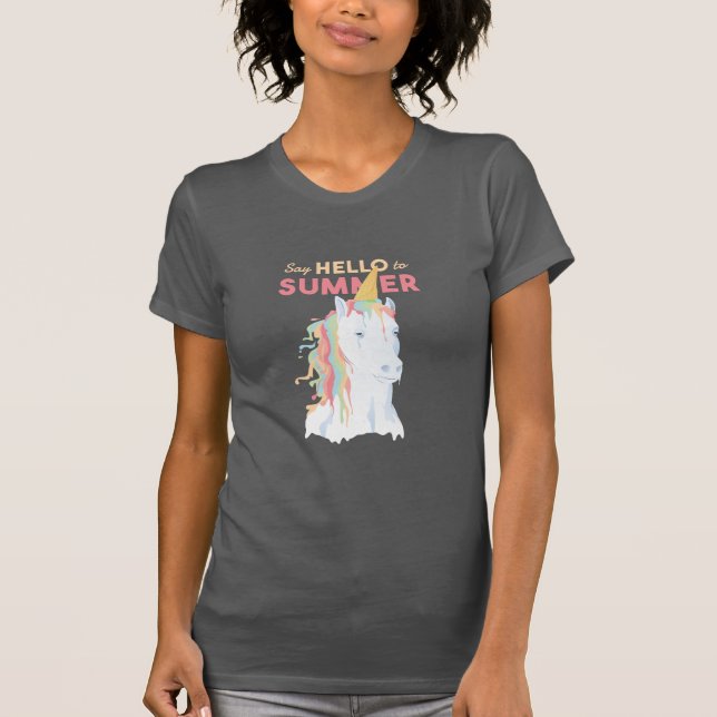 T-shirt Melting Summer Unicorn (Devant)