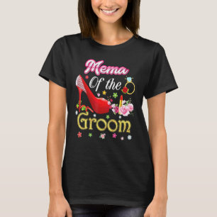 T-shirt Mema De La Groom Joyeux Mariage Flower Rose Chauss