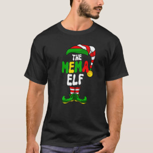 T-shirt Mema Elf Pyjama Groupe de Noël Correspondant Fêtes