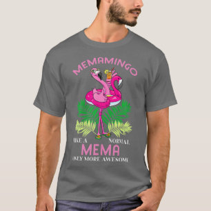 T-shirt Memamingo Mema Flamant rose Amour grand-mère grand