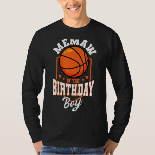 T-shirt Memaw Of The Birthday Boy Basketball Theme Anniver