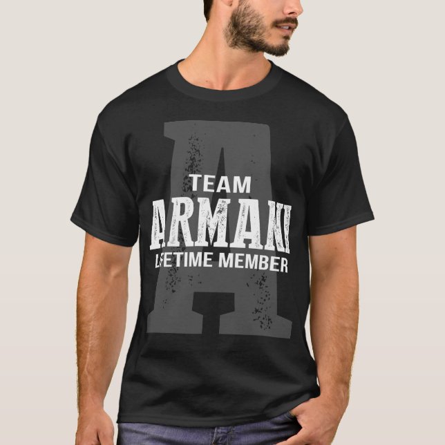 T-shirt Membre à vie de l'équipe Armani (Devant)