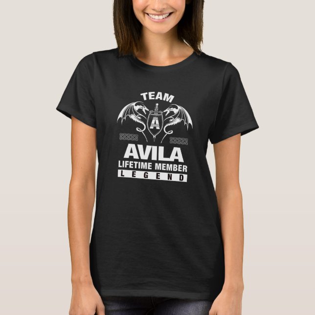 T-shirt Membre à vie de l'équipe Avila (Devant)