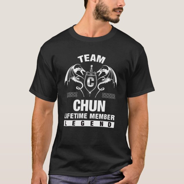 T-shirt Membre à vie de l'équipe Chun (Devant)