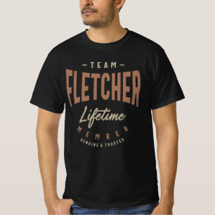 T-shirt Membre à vie de l'équipe Fletcher Nom personnalisé