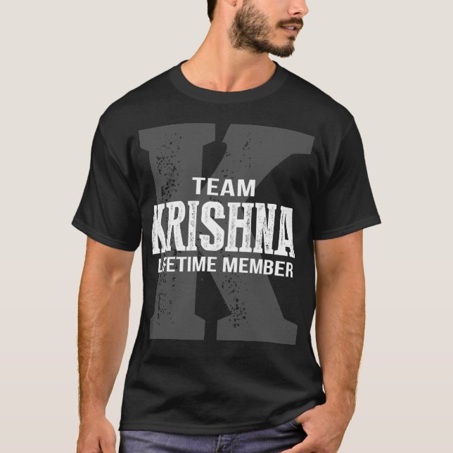T-shirt Membre à vie de l'équipe KRISHNA (Devant)