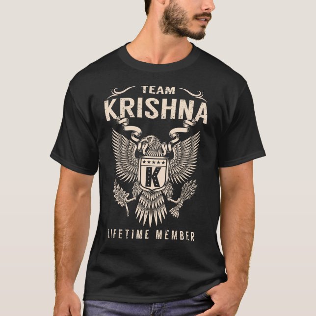 T-shirt Membre à vie de l'équipe KRISHNA (Devant)