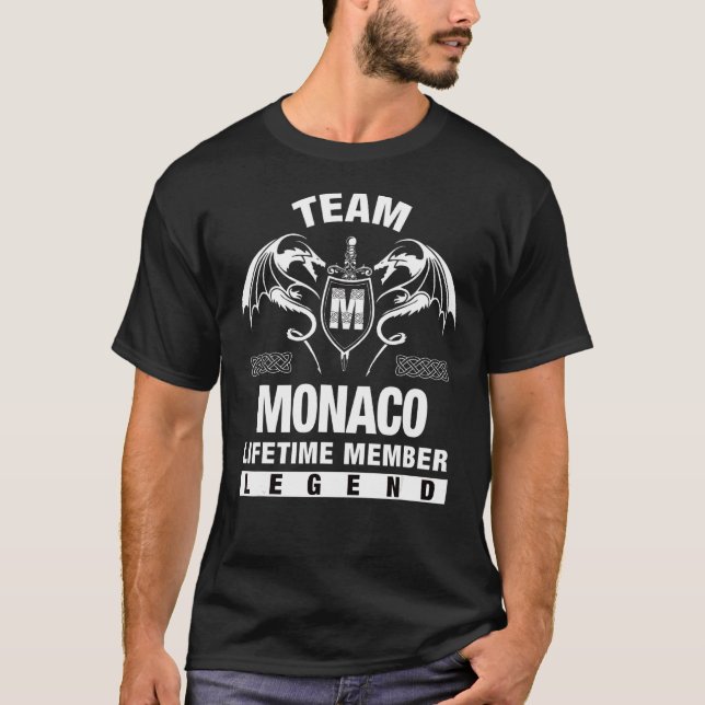 T-shirt Membre à vie de l'équipe Monaco (Devant)