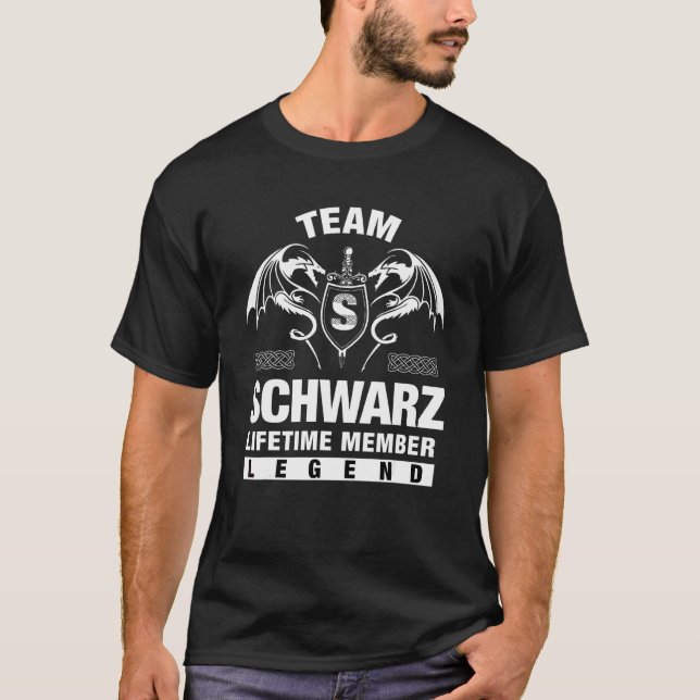 T-shirt Membre à vie de l'équipe Schwarz (Devant)