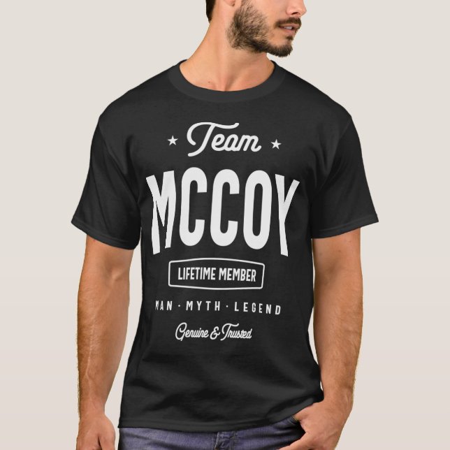 T-shirt Membre à vie de Team Mccoy - Nom (Devant)