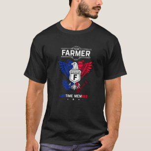 T-shirt Membre à vie Team Farmer Agriculture Tracteur Fa