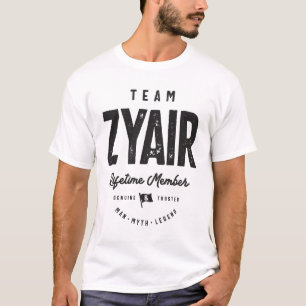 T-shirt Membre à vie Zyair Nom personnalisé Zyair