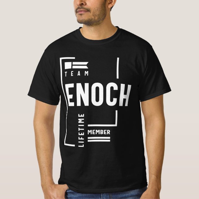 T-shirt Membre de l'équipe Enoch à vie Nom personnalisé (Devant)