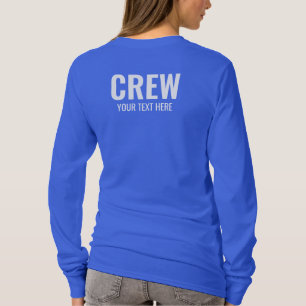 T-shirt Membre De L'Équipe Femme Conception Avant Et Arriè