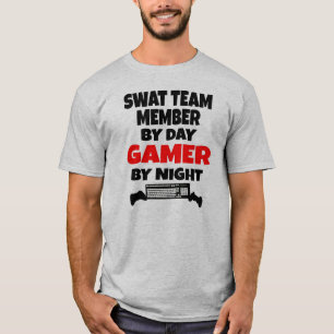 T-shirt Membre de l'équipe SWAT par Joueur de jour par nui
