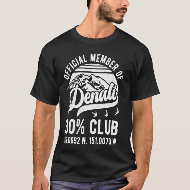 T-shirt Membre officiel du Denali 30 Club Alaska National (Devant)