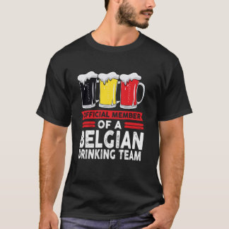T-shirt membre officiel d'une équipe belge de buveurs belg