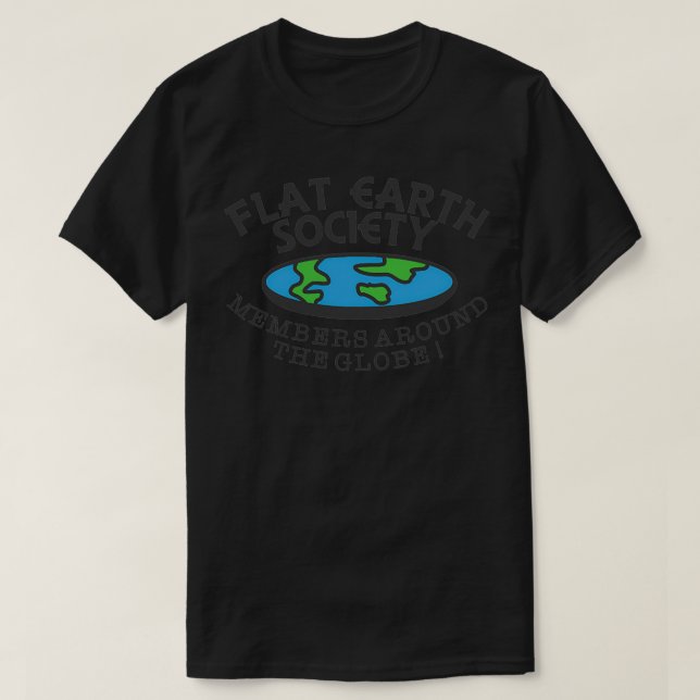 T-shirt Membres De La Société Flat Earth Autour Du Monde 5 (Design devant)