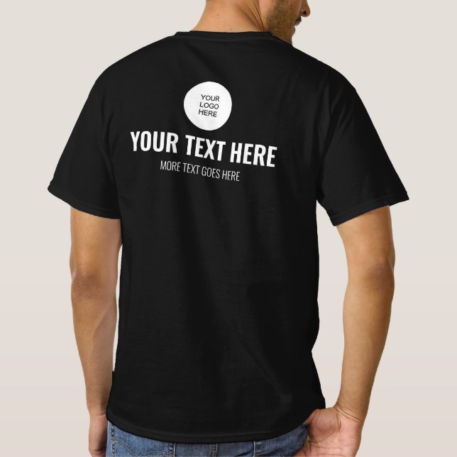 T-shirt Membres de l'équipe d'employés personnalisables (Dos)
