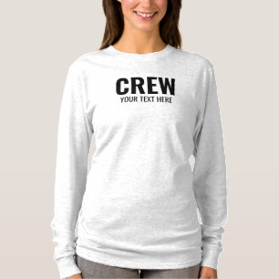 T-shirt Membres d'équipage Femmes Longue Manche Cendres Gr
