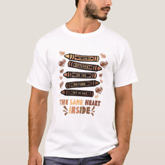 T-shirt Même coeur à l'intérieur du mois de l'histoire noi