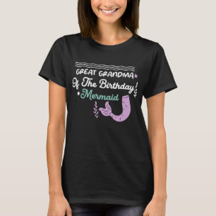 T-shirt Mémé cool de la sirène d'anniversaire