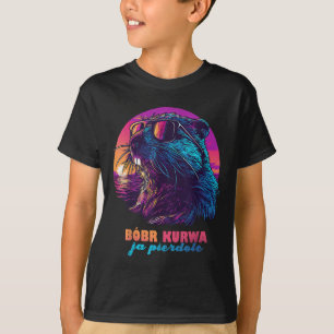 T-shirt Mème de castor polonais amusant - Bobr Bober Kurwa