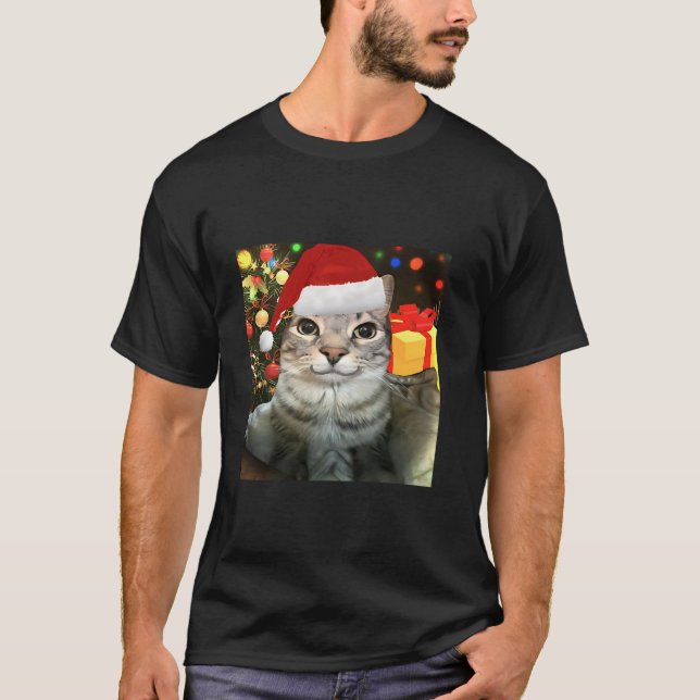 T-shirt Mème de chat à mât à mâcher (Devant)