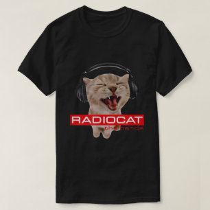 T-shirt Mème de chat DJ hurlant Casque Amoureux de musique