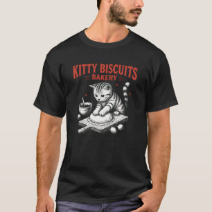 T-shirt Mème de chat drôle Biscuits pour chat Boulangerie 