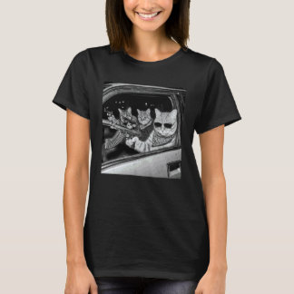 T-shirt Mème de chat gangster drôle vintage pour papa femm