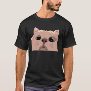 T-shirt Mème de chat hilarant, chaton curieux, chat drôle