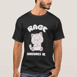 T-shirt Mème de chat : la rage me consume