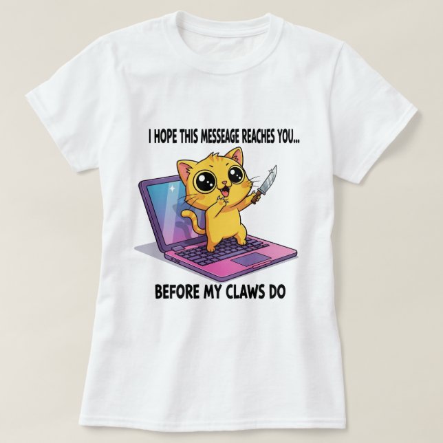 T-shirt Mème de chat mignon mais mort - Drôle Internet Kit (Design devant)