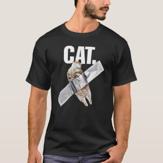 T-shirt Mème de chat tapé