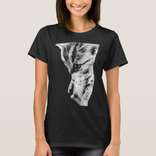 T-shirt Mème de chaton triste Chat debout Amoureux de chat