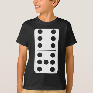 T-shirt Mème de domino drôle Stratégie de jeu six sept Num