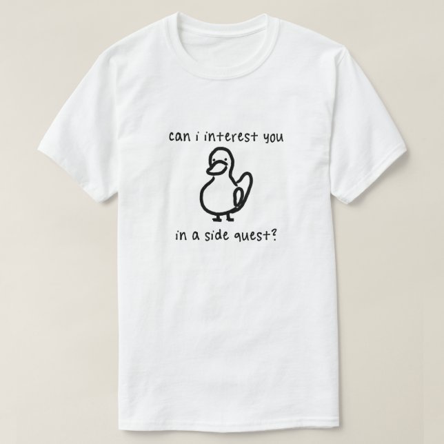 T-shirt Mème de jeu de quête secondaire (Design devant)