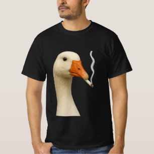 T-shirt Mème de la fumée de l'oie idiote   Oie fumeuse de 