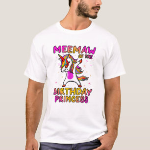T-shirt Mémé de la princesse d'anniversaire fille grand-mè