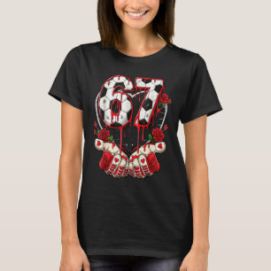 T-shirt Mème de la Saint-Valentin cœur de foot drôle 67 si